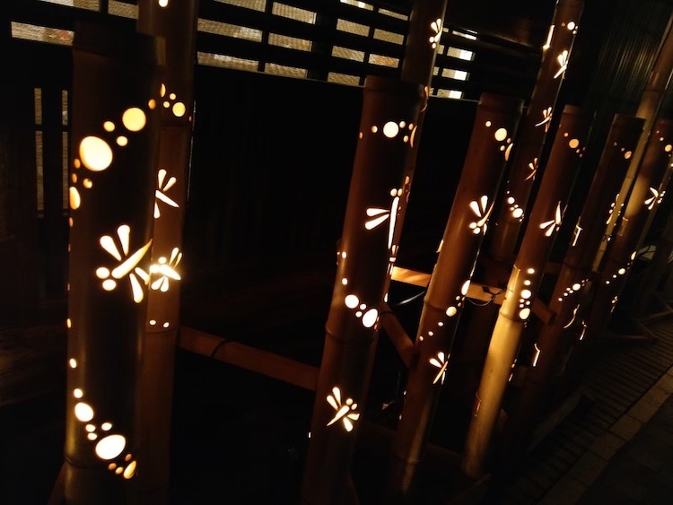 竹原の夜の灯り