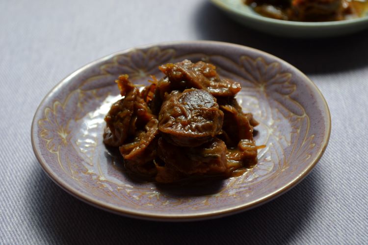 ホタテ味噌漬け盛り付け