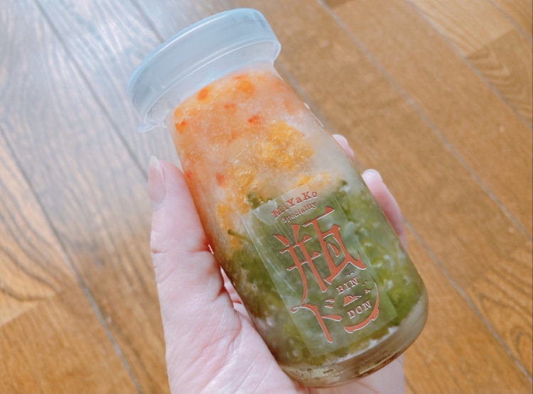 海鮮丼の具をビン詰め