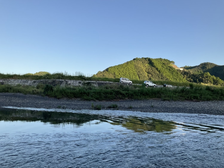 テントサウナの会場、太田川