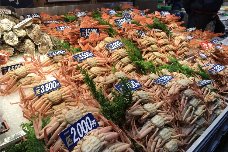 冬の近江町市場