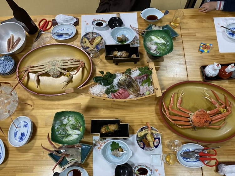 カニづくしの夕飯