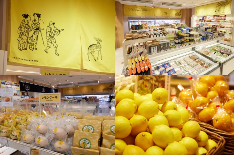 レモンイエローで統一したショップ