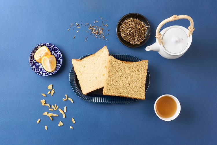 棒茶と柚子の食パン