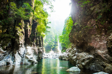 写真:新緑の峡谷を満喫する、1泊2日の三重県・大杉谷トレッキング