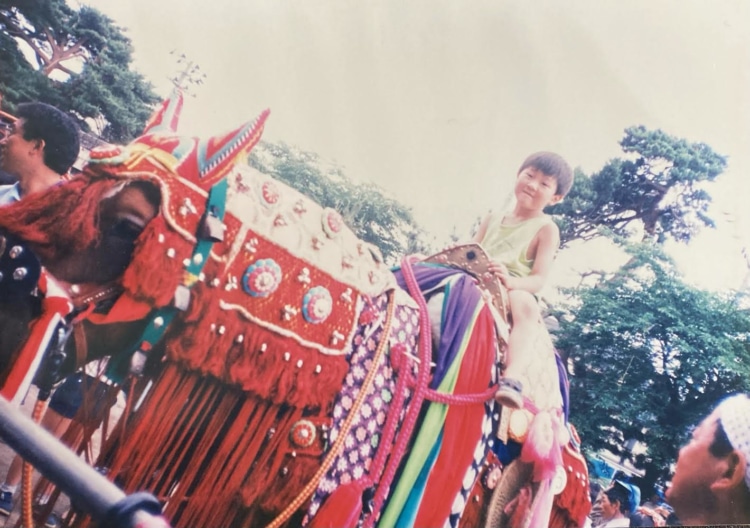 乗り手になれた弟の写真