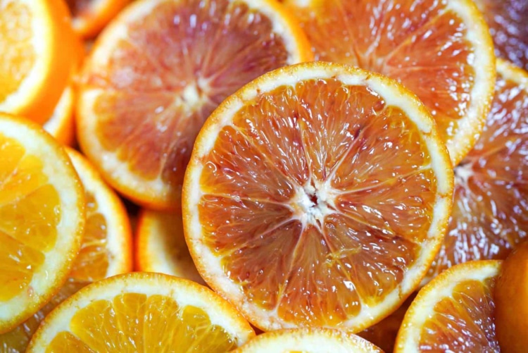 煮る前のブラッドオレンジ