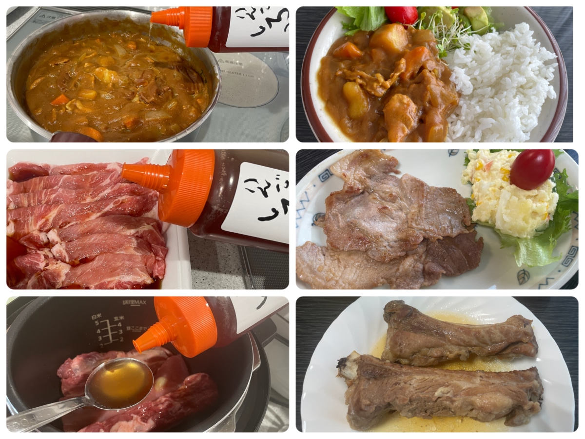 肉や煮物にもシロップを活用