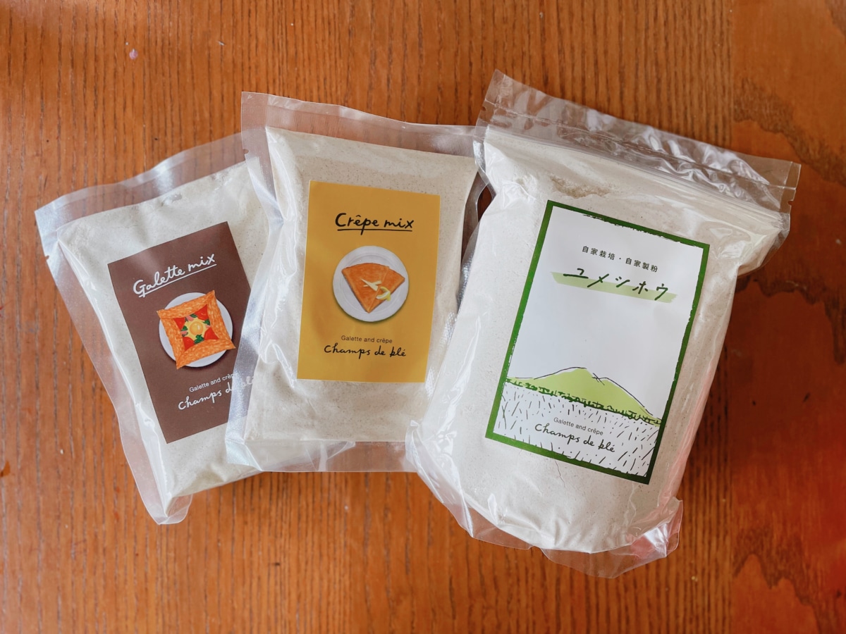 店内で購入できるユメシホウのミックス粉