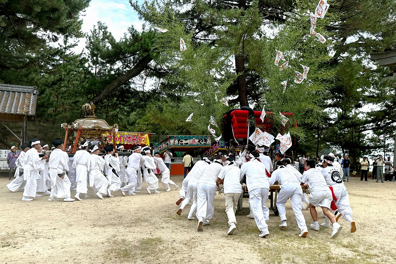 邪魔をするだんじり