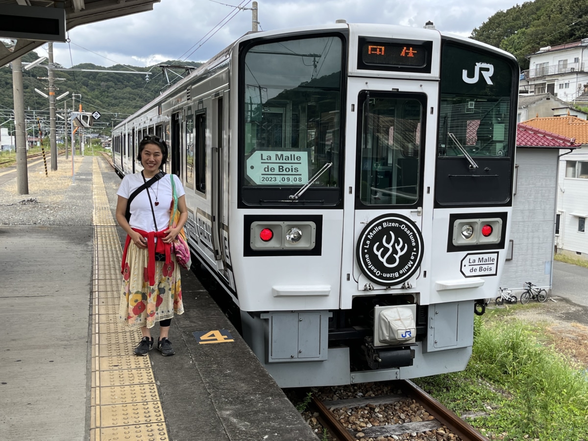 筆者と観光列車