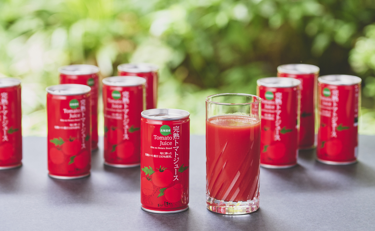 契約農家が露地栽培した完熟トマトジュース(食塩無添加)