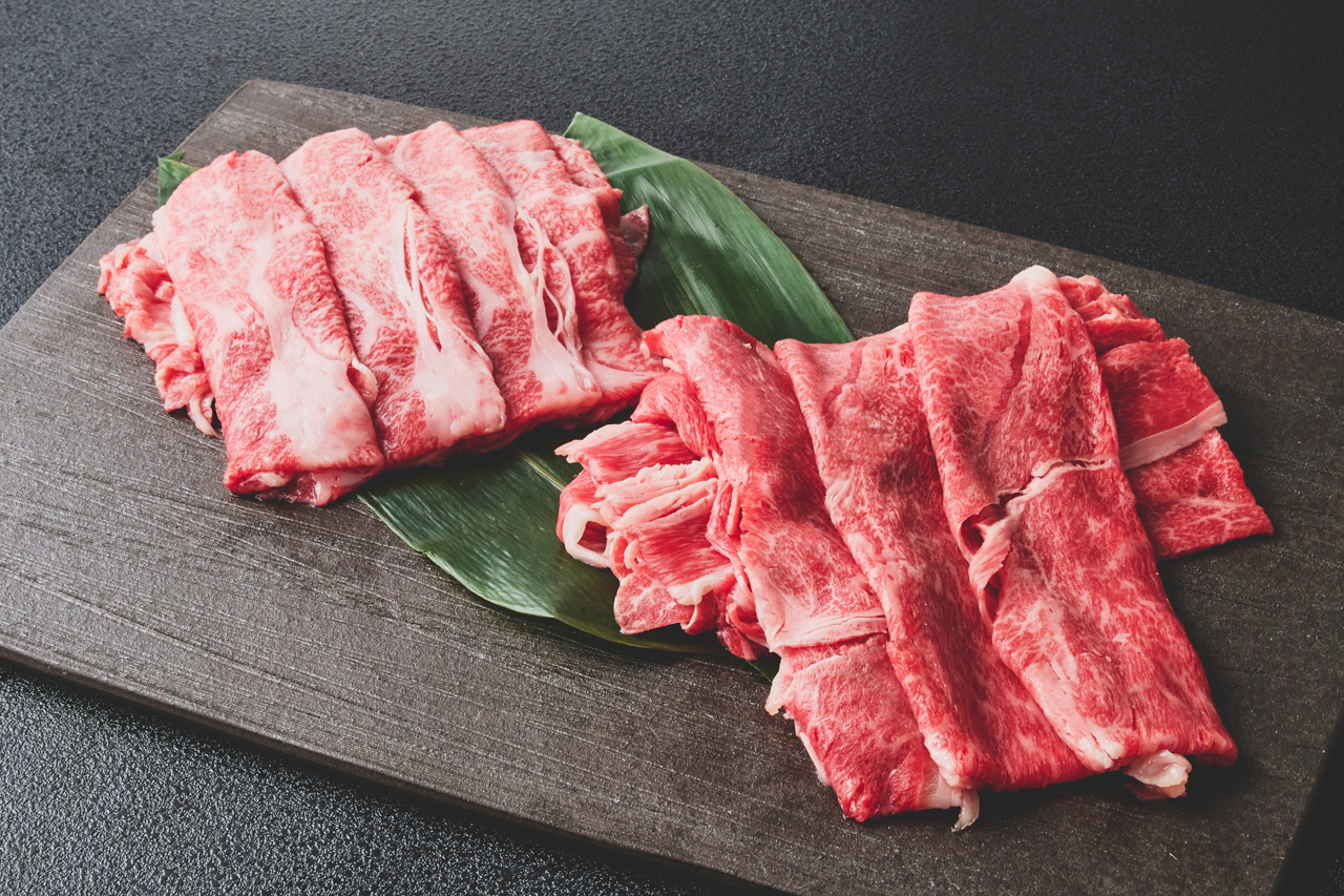 宮崎牛「二刀流」 ウデ 肩ロース 焼きしゃぶセット 合計700g