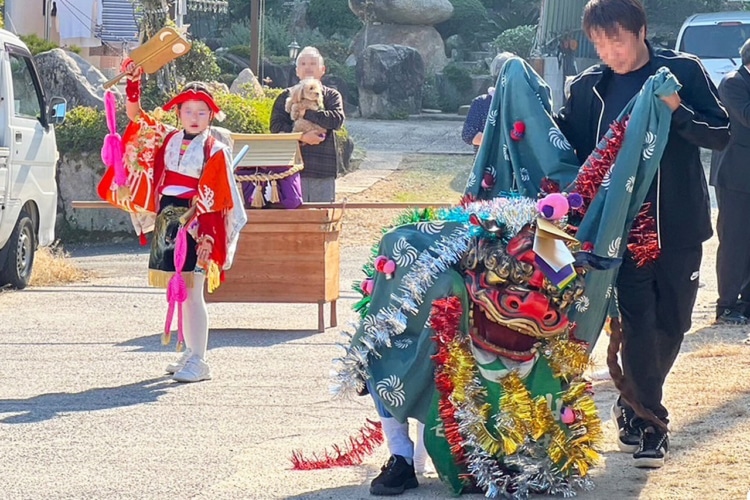 獅子と獅子止の闘い