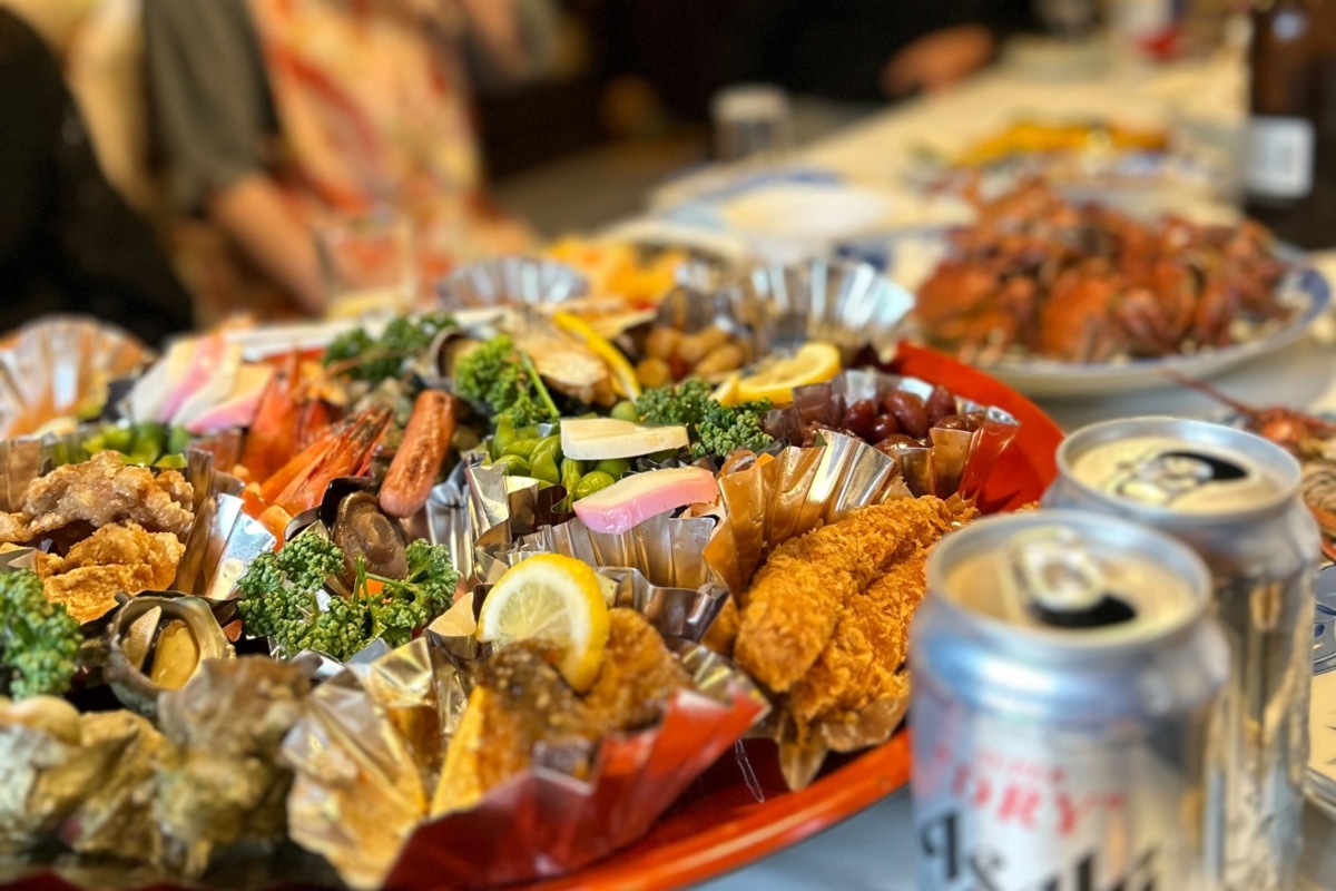 ふるまい料理の様子