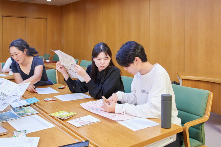 町役場で開催されたマップづくりのワークショップ