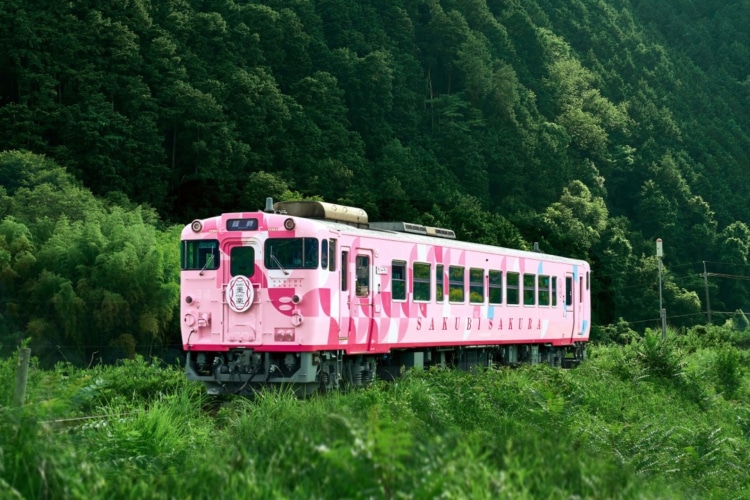 山のなかを走る観光列車SAKU美SAKU楽