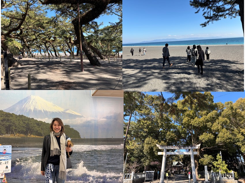 三保の松原で記念撮影